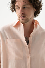 Linen Spirit Shirt Peach Powder
