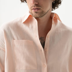 Linen Spirit Shirt Peach Powder