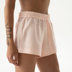 Linen Spirit Shorts Peach Powder