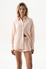Linen Spirit Shorts Peach Powder