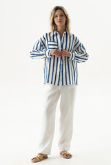 Linen Spirit Shirt Nautical Print