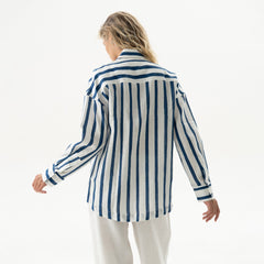 Linen Spirit Shirt Nautical Print