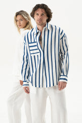 Linen Spirit Shirt Nautical Print