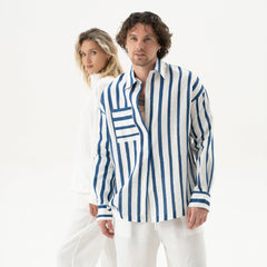 Linen Spirit Shirt Nautical Print
