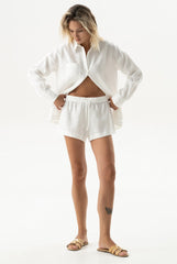 Linen Spirit Shorts White