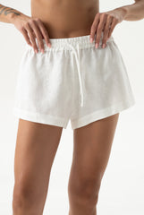 Linen Spirit Shorts White