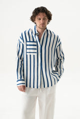 Linen Spirit Shirt Nautical Print