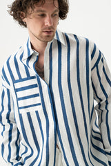 Linen Spirit Shirt Nautical Print
