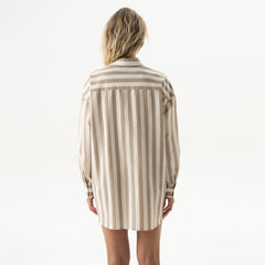 Silk Cotton Shirt Oat Milk