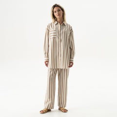 Silk Cotton Shirt Oat Milk