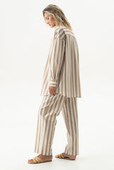 Silk Cotton Pants Oat Milk