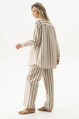 Silk Cotton Shirt Oat Milk