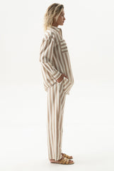 Silk Cotton Shirt Oat Milk