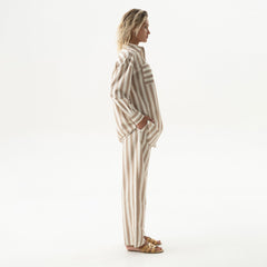 Silk Cotton Shirt Oat Milk