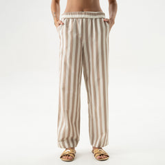 Silk Cotton Pants Oat Milk