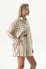 Silk Cotton Shirt Oat Milk