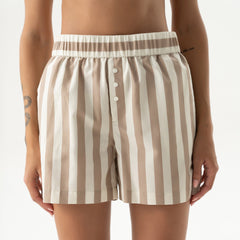 Silk Cotton Shorts Oat Milk