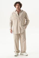 Silk Cotton Pants Oat Milk