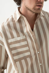 Silk Cotton Shirt Oat Milk