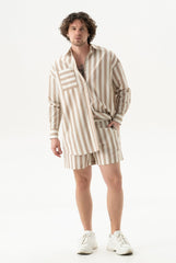 Silk Cotton Shorts Oat Milk