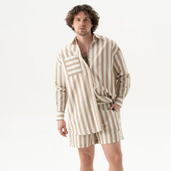 Silk Cotton Shorts Oat Milk