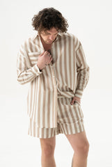 Silk Cotton Shorts Oat Milk