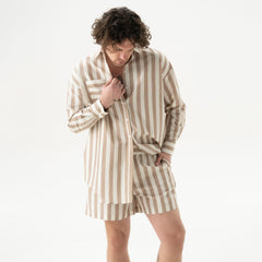 Silk Cotton Shirt Oat Milk