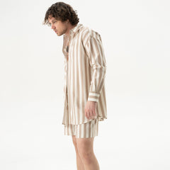 Silk Cotton Shorts Oat Milk