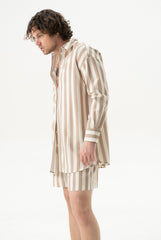 Silk Cotton Shirt Oat Milk