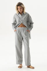 Silk Cotton Pants Quiet Gray