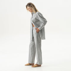 Silk Cotton Pants Quiet Gray