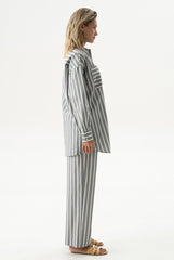 Silk Cotton Pants Quiet Gray