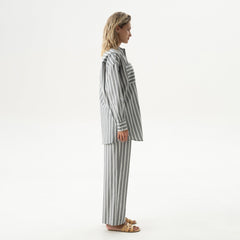 Silk Cotton Pants Quiet Gray