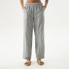 Silk Cotton Pants Quiet Gray