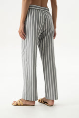 Silk Cotton Pants Quiet Gray