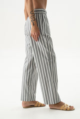 Silk Cotton Pants Quiet Gray