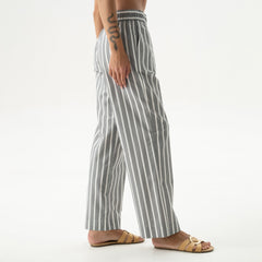 Silk Cotton Pants Quiet Gray