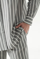 Silk Cotton Pants Quiet Gray