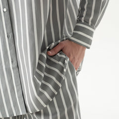 Silk Cotton Pants Quiet Gray