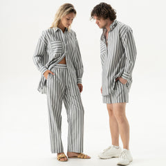 Silk Cotton Pants Quiet Gray