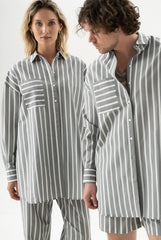 Strapped Cotton Shirt Quiet Gray