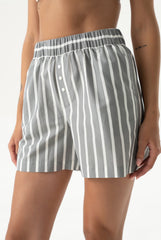 Silk Cotton Shorts Quiet Gray
