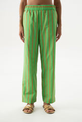Strapped Cotton Pants Retro Green