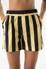 Strapped Cotton Shorts Panna Cotta