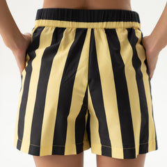 Strapped Cotton Shorts Panna Cotta