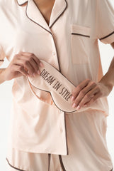 Bamboo Short Pyjama Set in Peach Powder