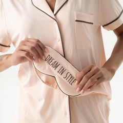 Bamboo Short Pyjama Set in Peach Powder