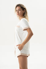 Bamboo Short Pyjama Set in Unbleached Cotton