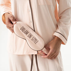 Bamboo Long Pyjama Set in Peach Powder