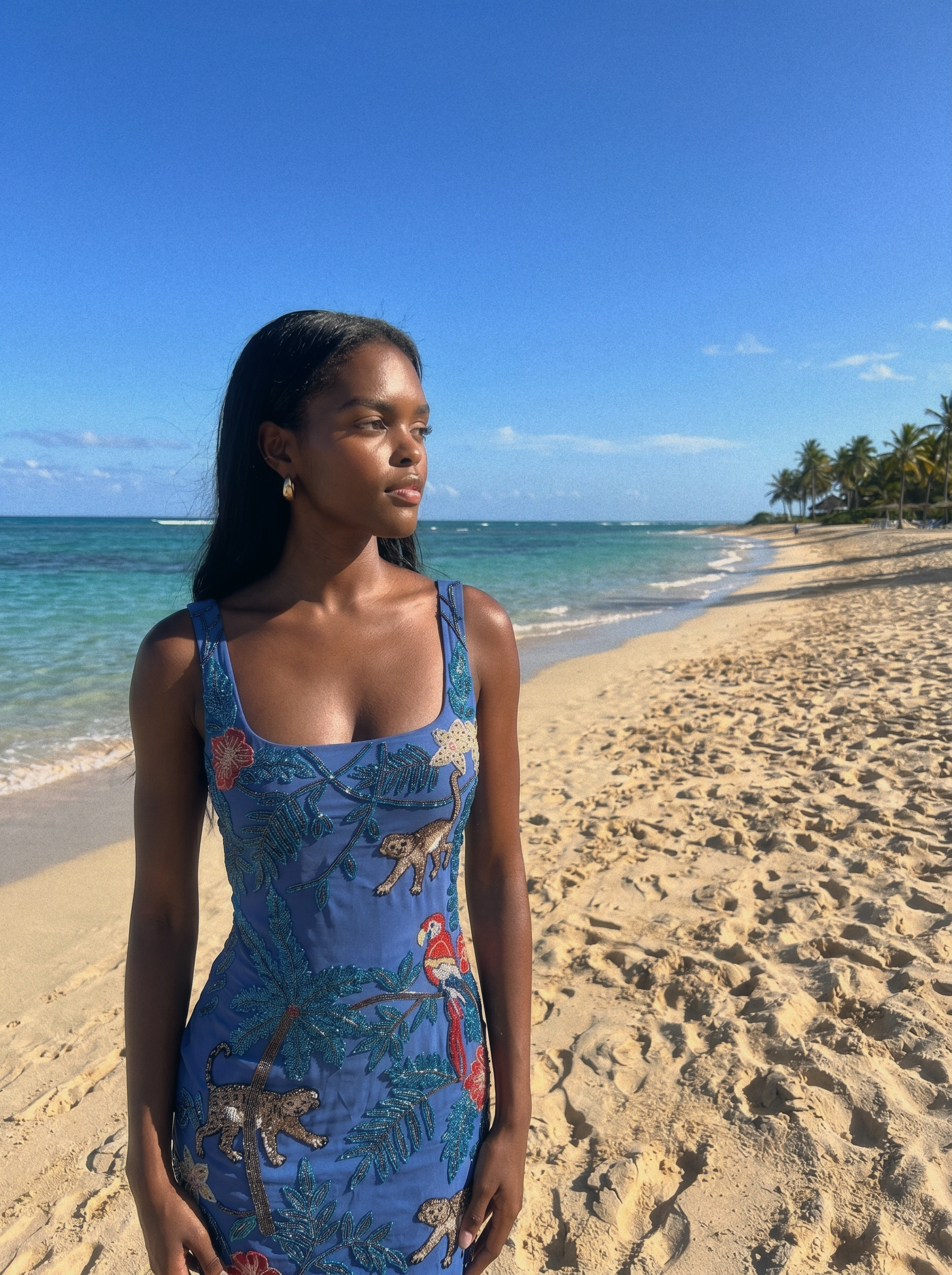 Tropica Blue Mini Dress